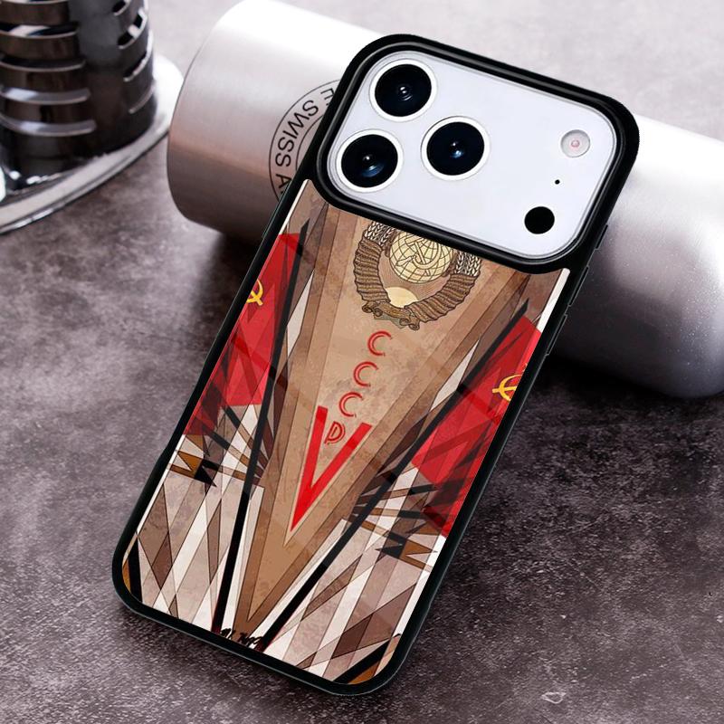 Soviet Union USSR Flag Phone Case For iPhone 17,16e,15,14,13,12,11,Mini,Pro,MAX soft Silicone Cover