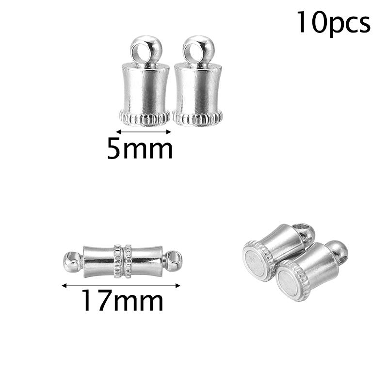 Louleur Round/Heart Strong Magnetic Clasps Magnet End Clasp Connectors for Jewelry Making DIY Bracelet Necklace Accessories