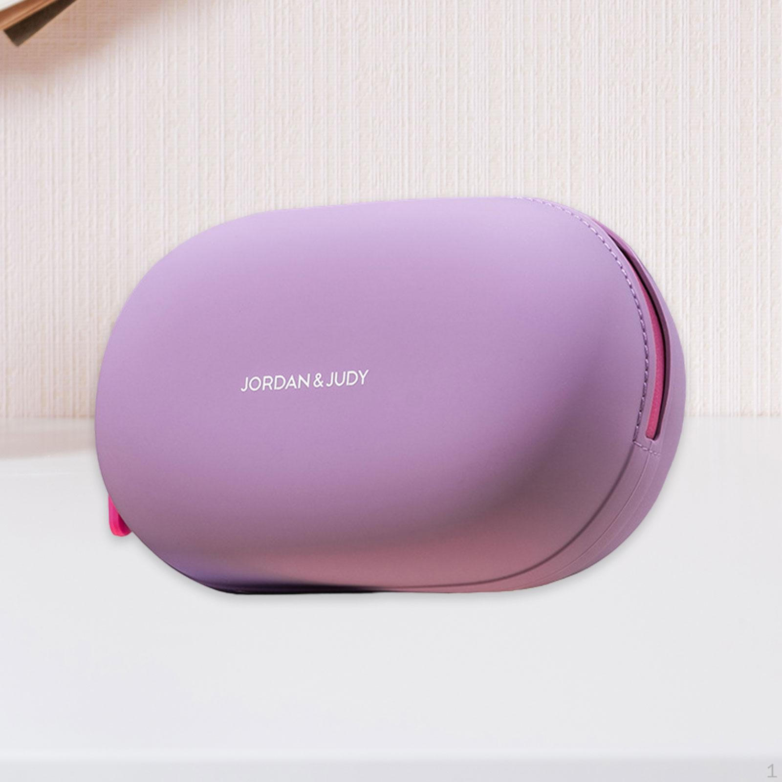 

Косметичка-органайзер с застежкой-молнией для кистей для макияжа и туалетных принадлежностей для путешествий фиолетовый