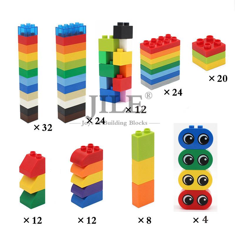 Big Size Building Blocks Brick Colorful Bulk Large Particles Set DIY Educational Compatible with Assembles Kids Toys Gifts