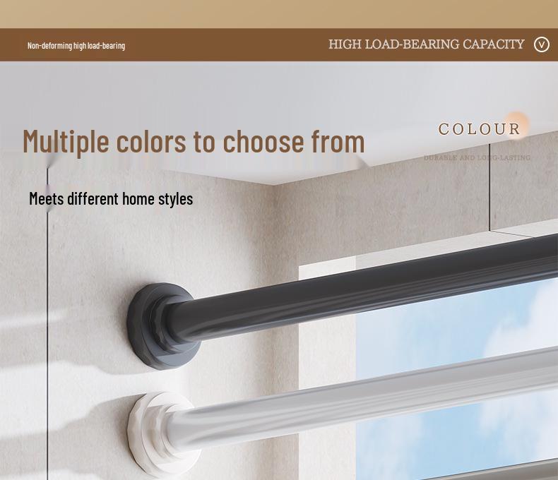 Universelle rostfreie Aluminium-Teleskop-Vorhangstange: Langlebig, Einfach zu installieren für Schlafzimmer und Badezimmer.