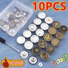 10 PEZZI Bottoni per Jeans di Ricambio 17mm Senza Cucitura Bottone in Metallo Kit di Riparazione Bottoni per Jeans Rimovibili Senza Chiodi Set Accessori da Cucito