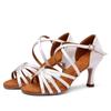 Upgrade  Hot Selling Heel 7/5cm Silk Satin Latin Ballroom BD Dance Latin Shoes Women Dance Shoes