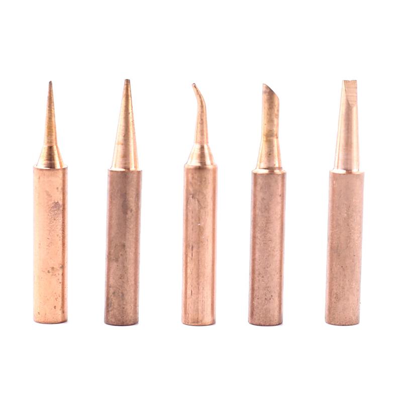 5Pcs Pure Copper Iron Tip Soldering Tip Rework Station Welding Head Soldering