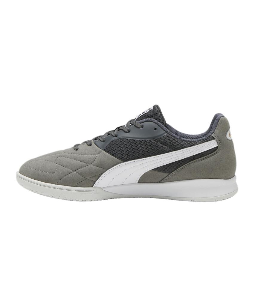 PUMA King Top IT 107349 Soccer Futsal and Training 2024 Shadow Gray Gray Men's Cleats, Shoes, Shoes, Spring/Summer Colors White/Glacial (05)