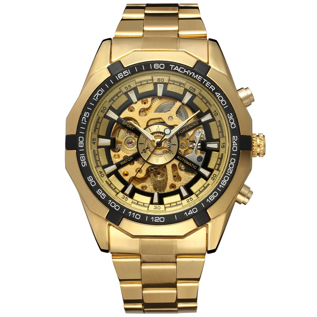 Forsining Chinese Relogio Forsining Montrepourhomme Stainless Steel Bracelet Mechanical Skeleton Automatic Watch Wristwatch Man