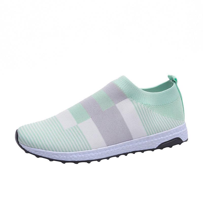 Große Größe neues Paar Fly-Woven Mesh Sport atmungsaktiv Herren- und Damen-Freizeitschuhe
