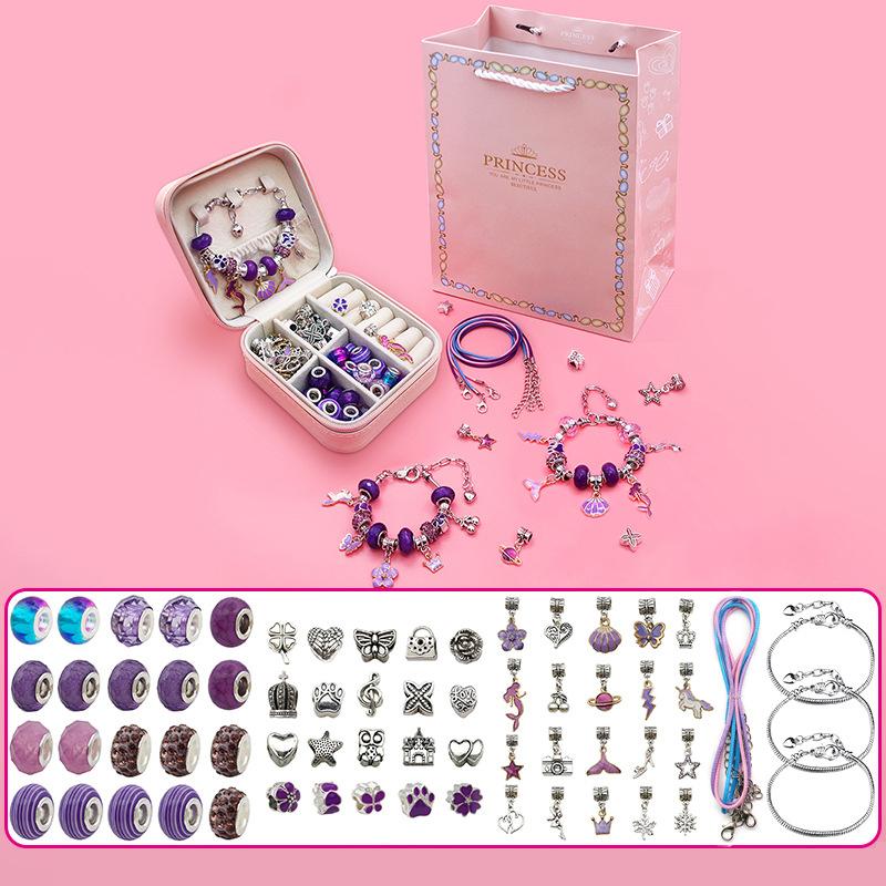 

DIY Beading Craft Kit,Assortment of Loose Beads & Spacers, Materials & Essential Tools for Making Bracelets and Necklaces