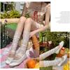 Women Girls Sun Protective Fingerless Gloves Solid Color Bowknot Print Arm Leg Warmers Ice Silk Cooling Arm Leg Sleeves