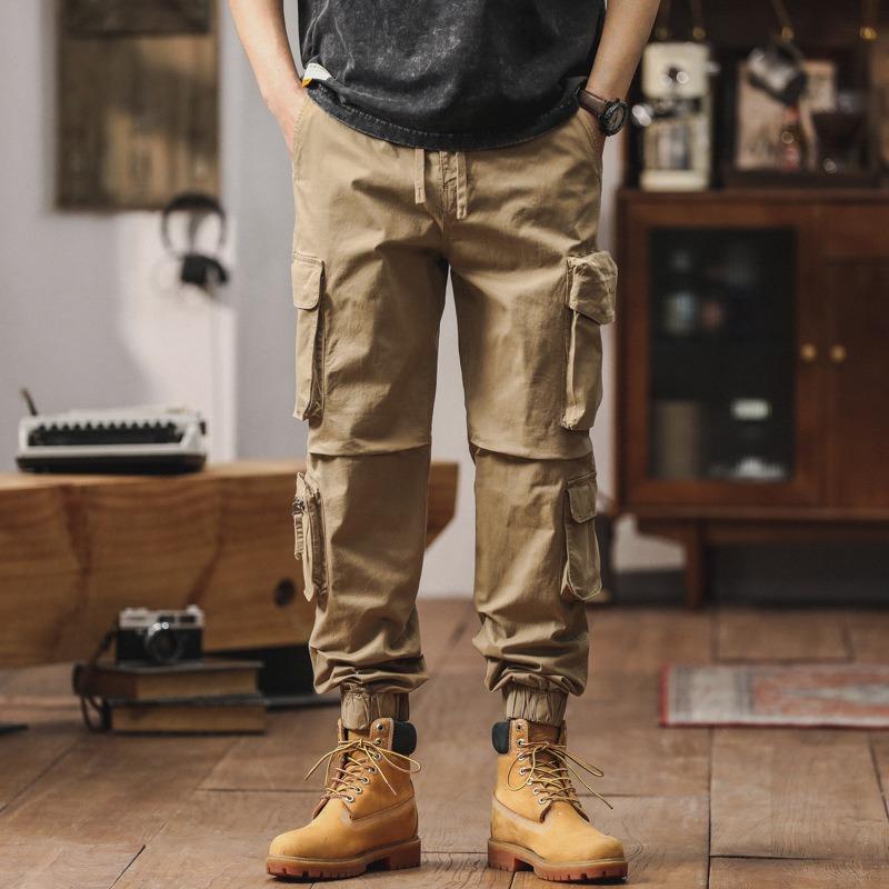 New Overalls Men's Retro Trousers Men's High-end Pants Trendy Men's Leggings