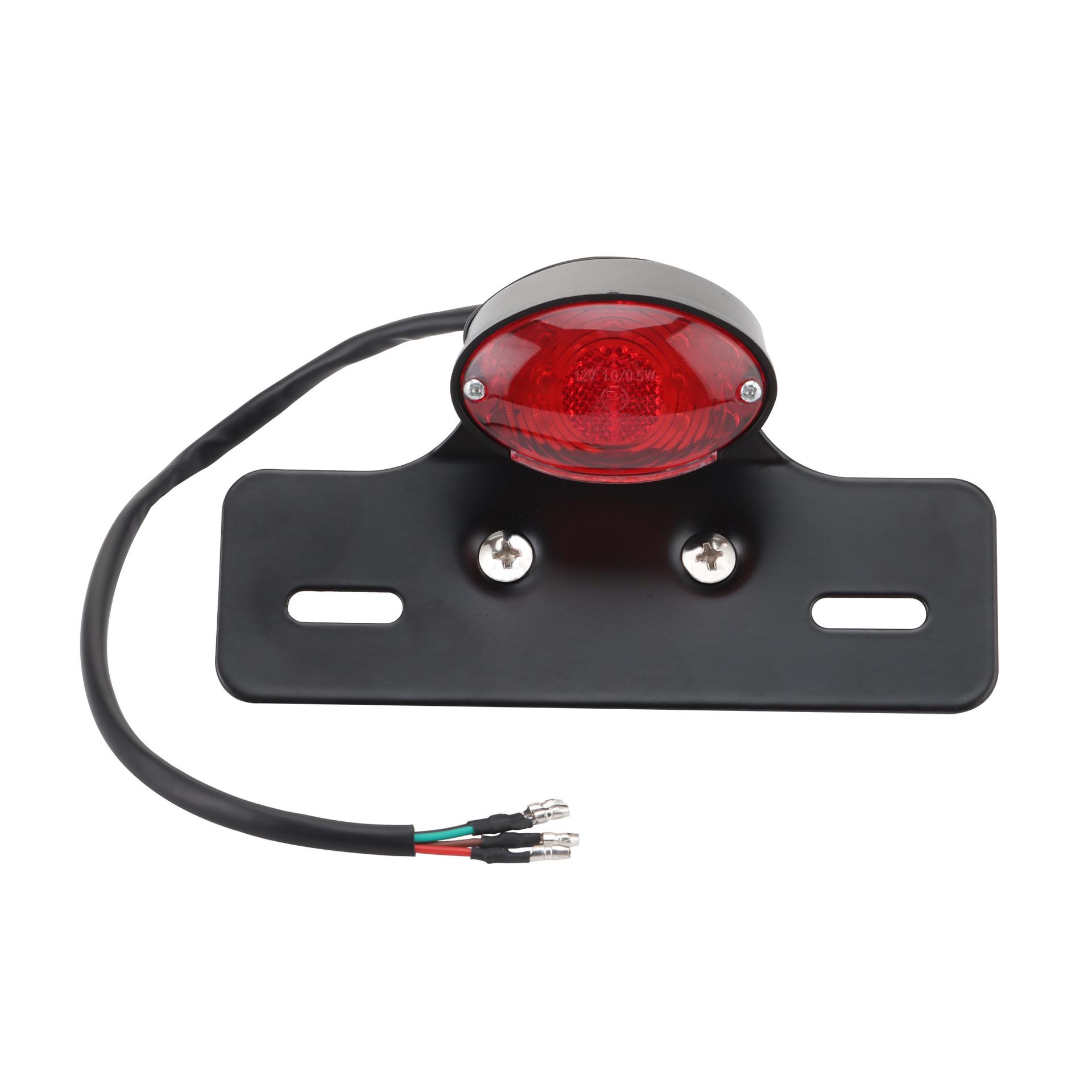 

Integrated Chrome Motorcycle Rear Tail Light with Turn and Reverse Signals for Scooters and ATVs. GOOFIT