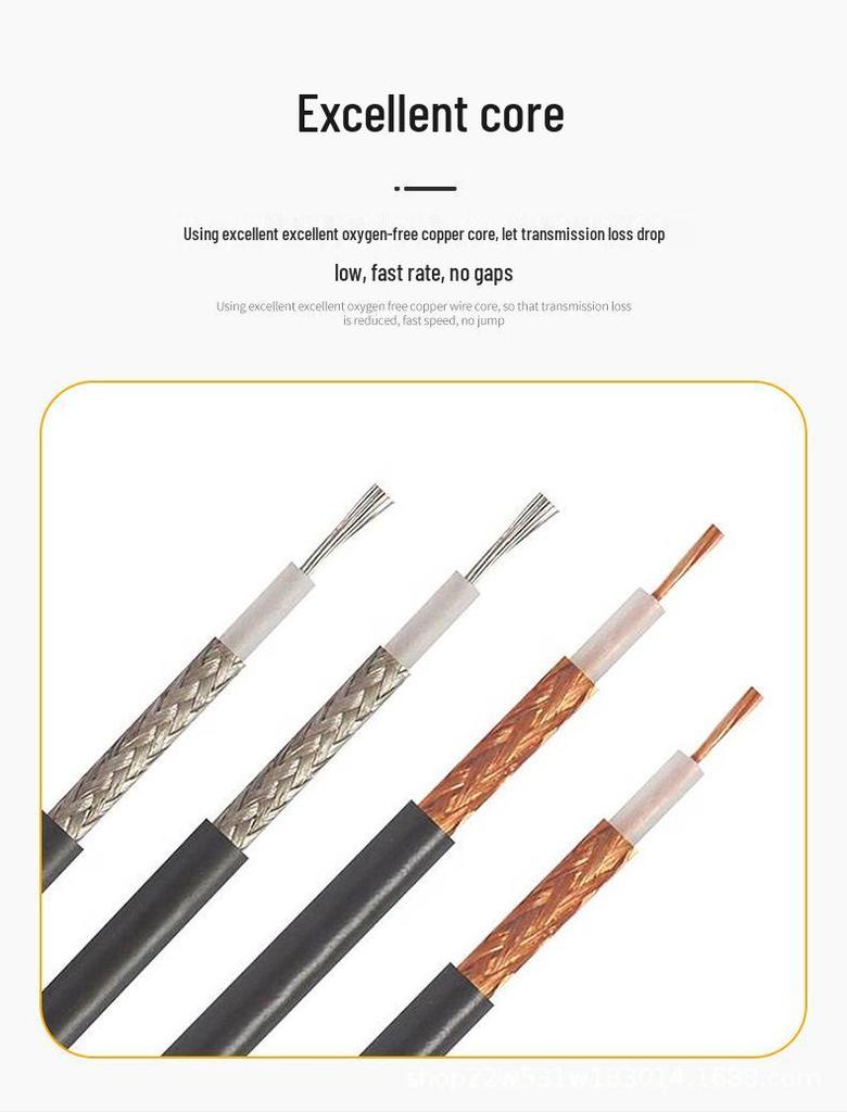 Zhongda Yuantong SYWV75-5 HD Coaxial Cable for Set-Top Boxes & Closed-Circuit Signal, 4 Shielded.