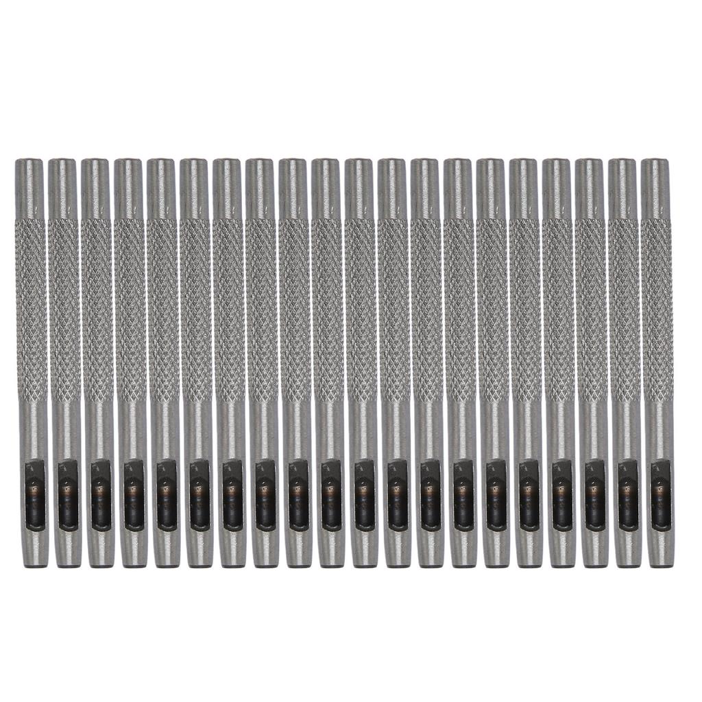 20pcs Leather Hole Punch Professional Carbon Steel Leather Hollow Punch Tool for Leather Gasket Belt Fabric Paper Plastic