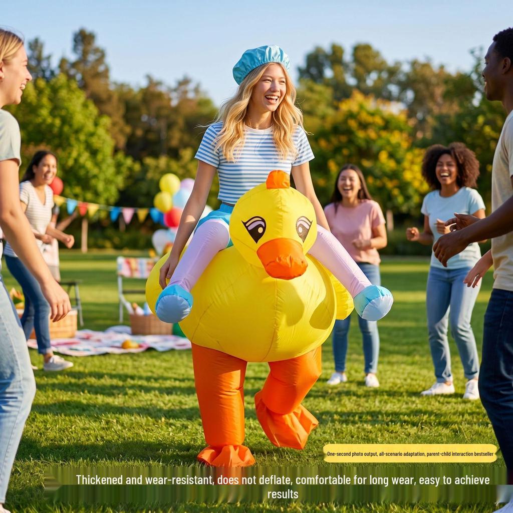 Halloween Little Yellow Duck Inflatable Costume for Stage Performance