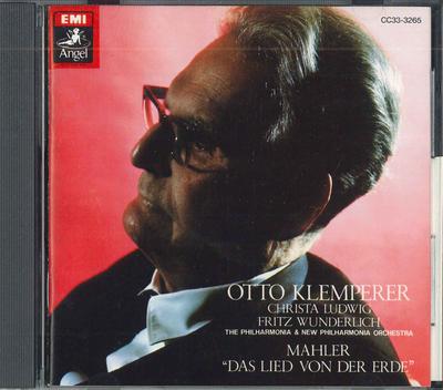 CD MARLER, KLEMPERER; NEW PHILHARMONIA - Klemperer Mahler Symphony Earth Son CC333265 EMI 1985 Japan Classical Used