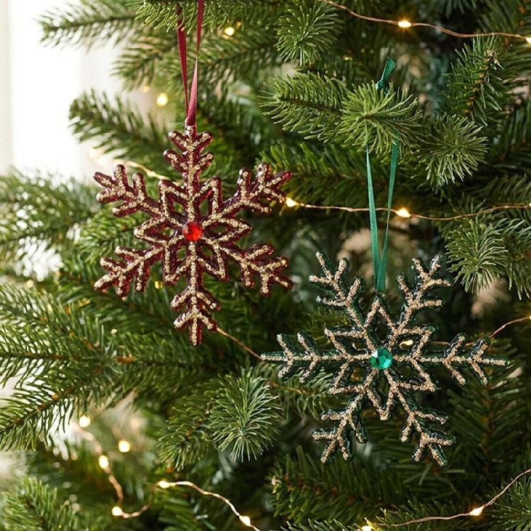 Christmas Tree Display Ornament Set, Plastic Holiday Hanging Items for Seasonal Tree Trim and Indoor Household Use