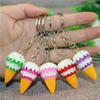 1 Pcs Random Creative Resin Simulation Food Ice Cream Ice Cream Keychain Pendant Gift