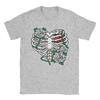 Skeleton Rib Cage With Flowers Halloween XRay Skeleton Candy T Shirt Summer  Y2K Funny T Shirts Cotton Tee Shirt For Men  Tees