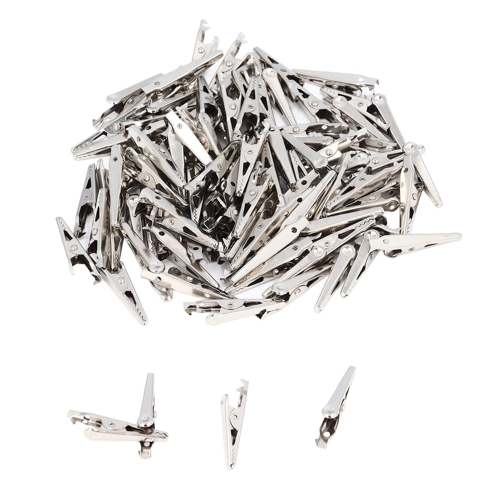 

100Pcs Crocodile Clip Alloy Steel Metal 35mm for Electrical Power Experiment Test DIY Handmade Car