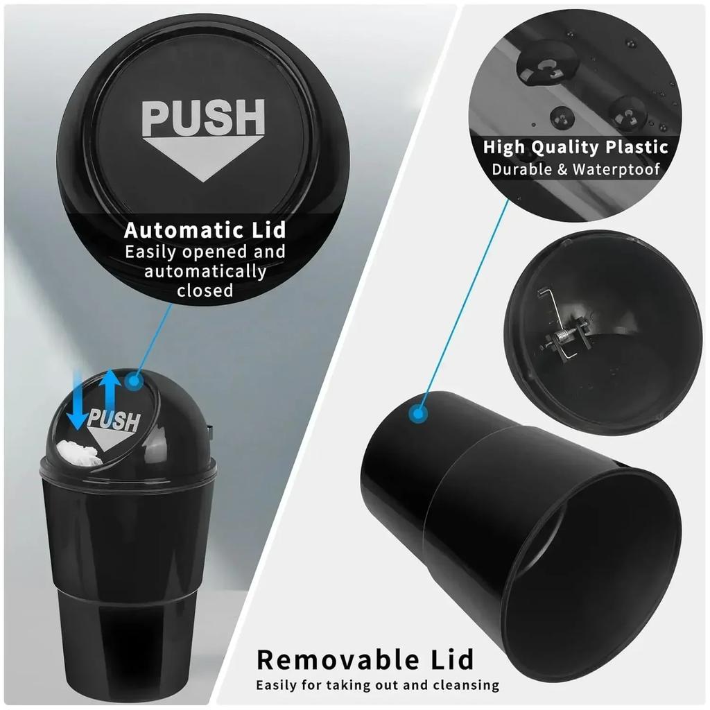 Car Trash Garbage Can Auto Trash Dust Case Holder Bin Box Car-styling Yellow Red Blue Black Gray Amagi