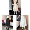 Elegant High Waist White Maxi Skirt With Shear Chiffon Fabric For Summer Casual Wear