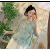 New Chinese style national style shirt women's new foreign style top diagonal placket is thin
