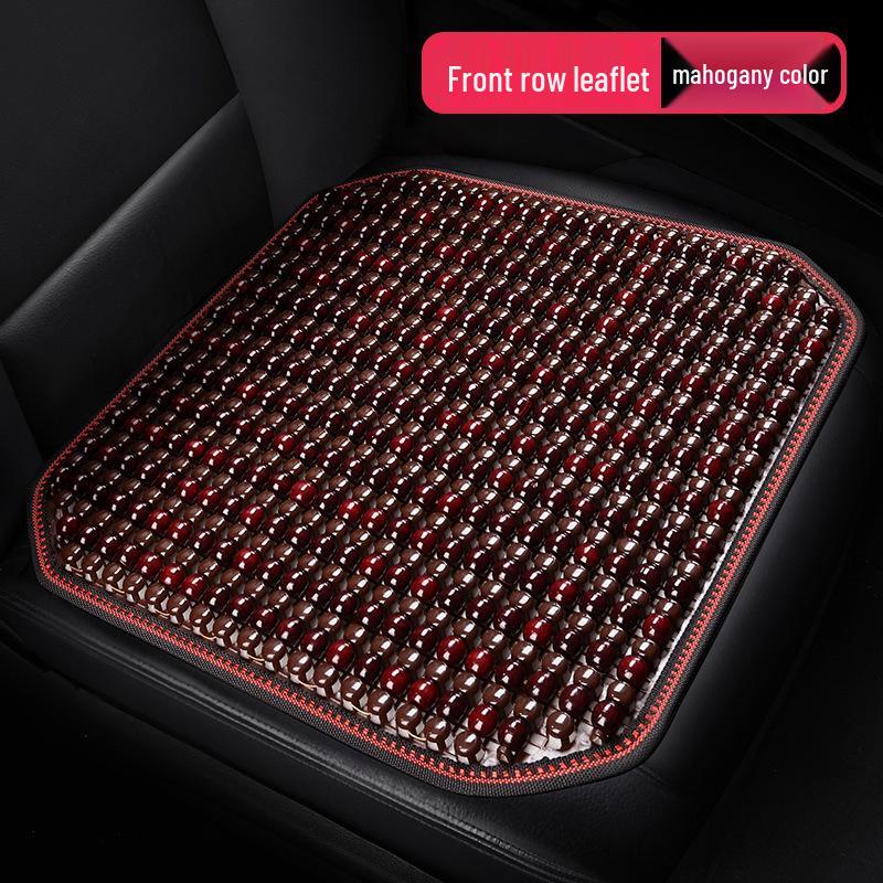 Breathable Wooden Bead Car Seat Cushion - Universal, Cool, Ventilated Mat for All Seasons