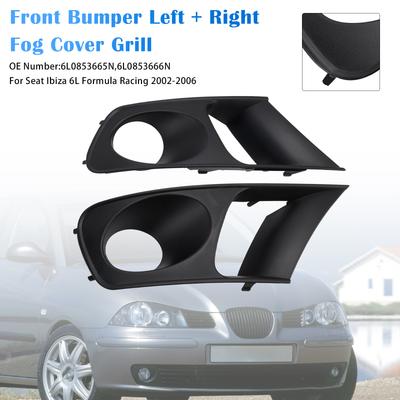 Stoßfänger vorne Links + Rechts Nebelscheinwerferblende Gitter Für Seat Ibiza 6L Formula Racing 2002-2006