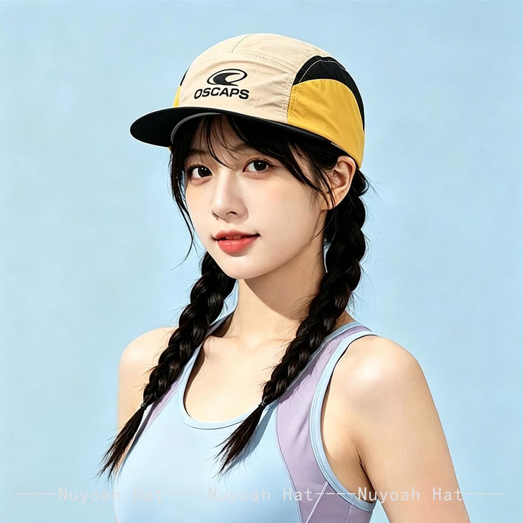 Niche Quick-dry Letters Embroidery Baseball Hats Sunshade ins Versatile New Men Women Color Block American Peaked Caps Fashion