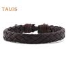 6-teiliges Set mit geflochtenen Armbändern in verschiedenen Formen, Holzperlen-Dekor, Pfauenfeder-Anhänger, Retro-Ethno-Stil, Kunsttürkis-Stein, Steinarmband, Handgelenk