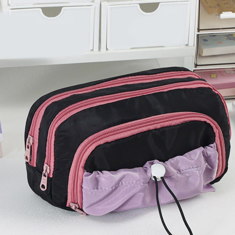 Large Capacity 3 Layered Pencil Bags Kawaii Front Pocket Pencil Pouch School Stationery Gifts Creative Pencil Case