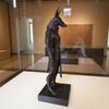 3D Printed Anubis Statue Desk Sculpture with Stable Square Base Matte Black Minimalist Low-Polygon Design for Home Office Study Room Decor Gift