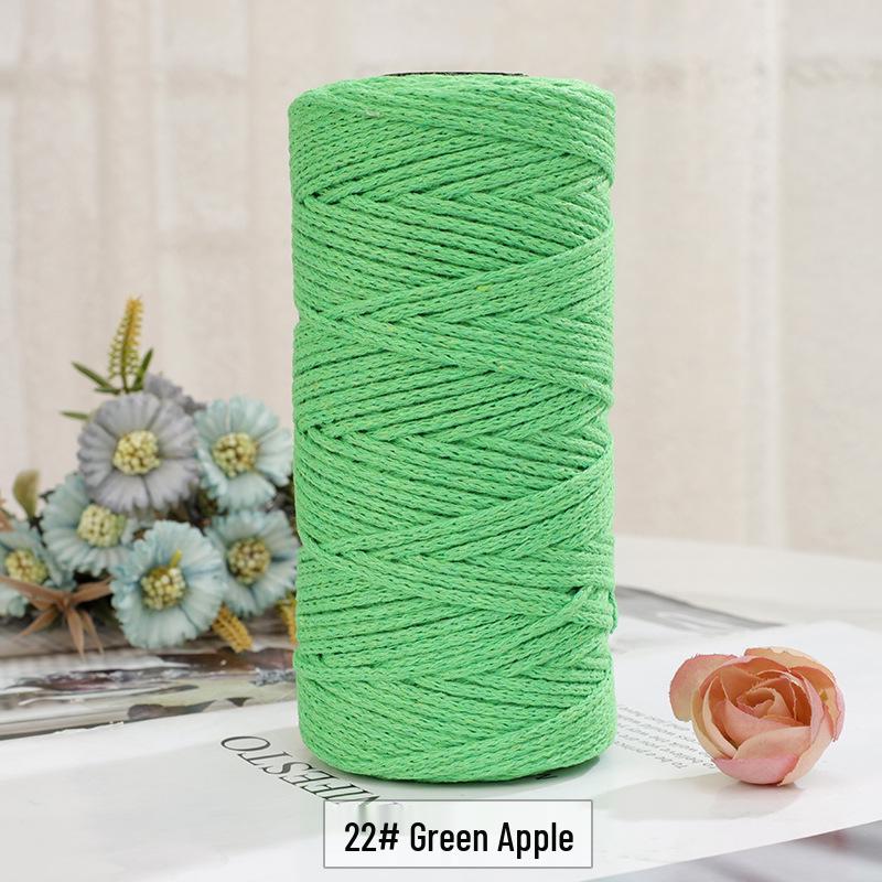 2mm Round Strand Hollow Yarn for European Style Crochet Bags, DIY Projects & Hand Knitting - Multi-Color Options