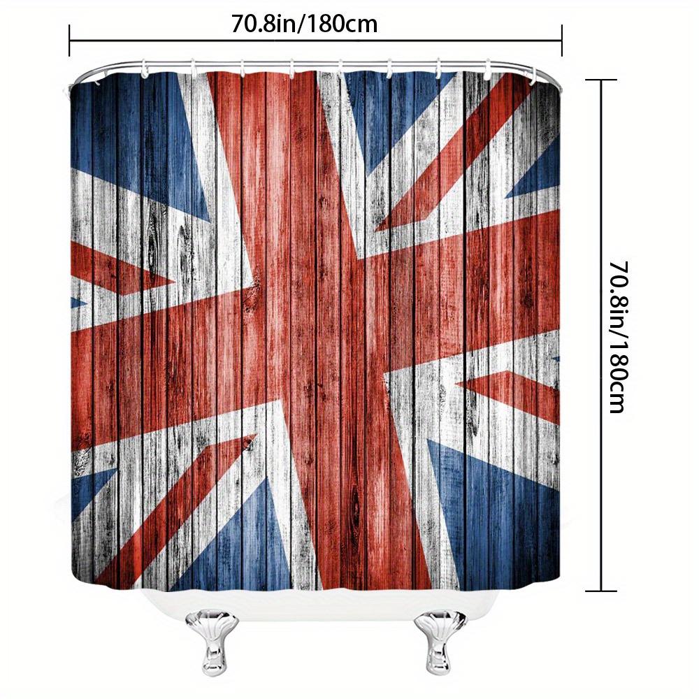 Weathered Banner Design Shower Curtain With 12 Hooks 180X 180Cm Bathroom Decorative Bathtub Shower Curtain