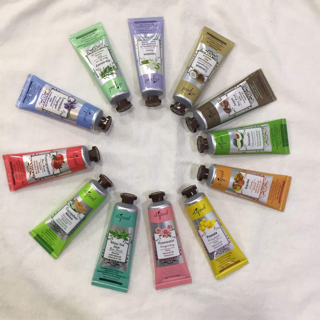 Difeel Family Set 54 Natural Hand Cream 40g x 5 pieces Rosewater New York Pomegranate, Lavender, Freesia, Rosemary,