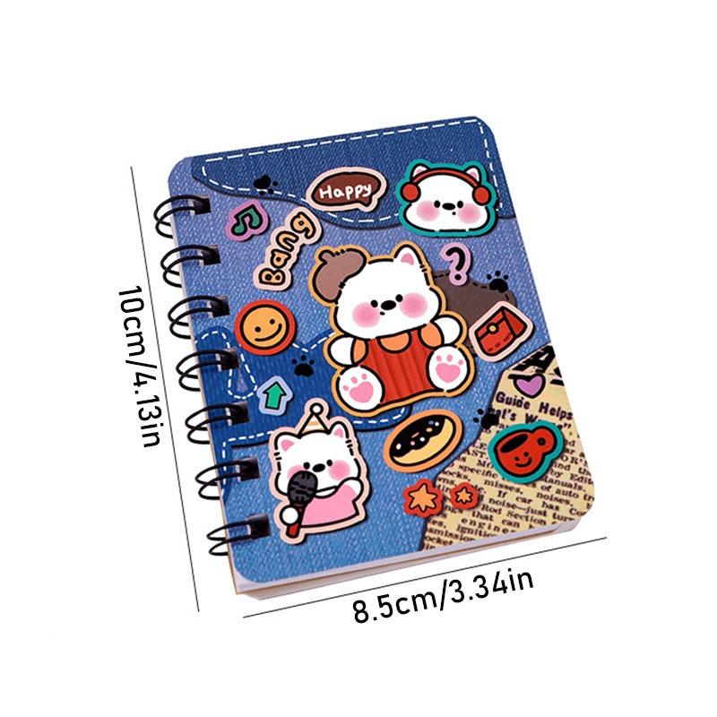 14Pcs Spiral Notebook Cute Puppy Blank Refillable Notepad for Students Giftable Memo Book Portable Pocket Journal Notepad