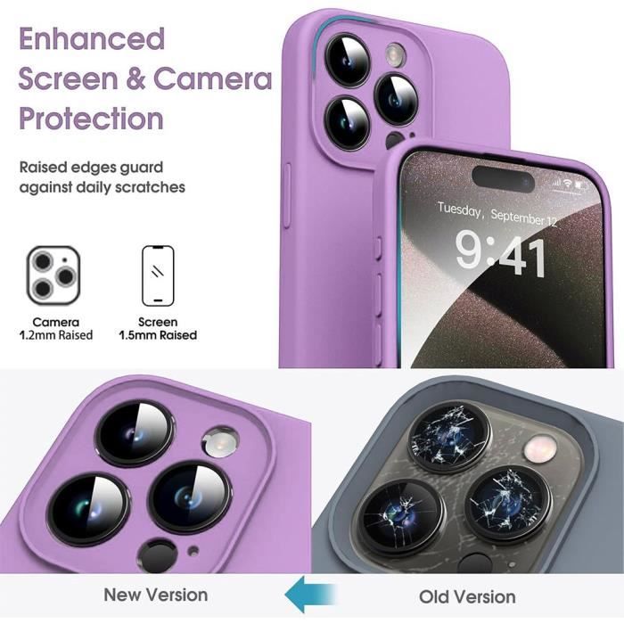 Coque Silicone - pour iPhone 16 Pro Max - Protection Slim - Antichoc - Anti-Rayures - Violet