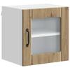 Wall Mounted Glass Cabinet LUCCA Artisan Oak 40 X 31 X 40 Cm
