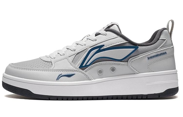 Li Ning Slip Resistant, Abrasion Resistant, Lightweight Low top Skateboard Shoes Men's Gray AGCS135-5