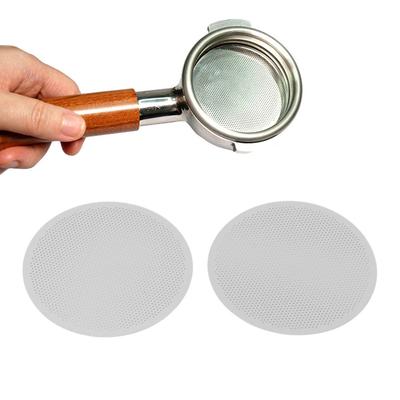 2PCS Set Effective Filtration Portafilter Puck Screen Stainless Steel Filter Coffee Brewing