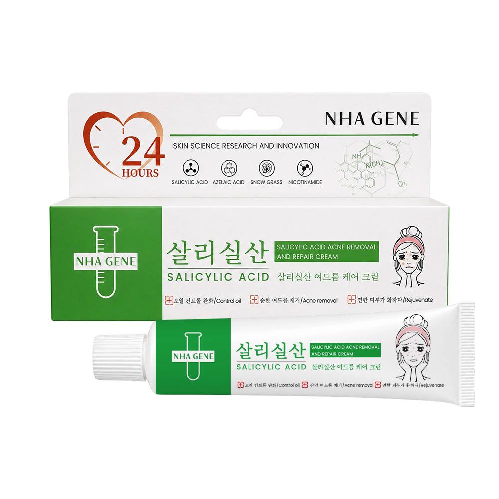 Acne Repair Cream: Salicylic Acid for Oil Control, Blackhead & Whitehead Removal, Scarring & Pockmark Care NHA GENE Salicylic Acid Acne Repair Cream