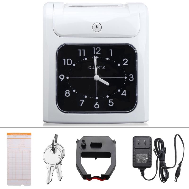 Two Color Printing Time Clock Recorder Electronic Employee Time Recording System Time Card Machine Time Recorder
