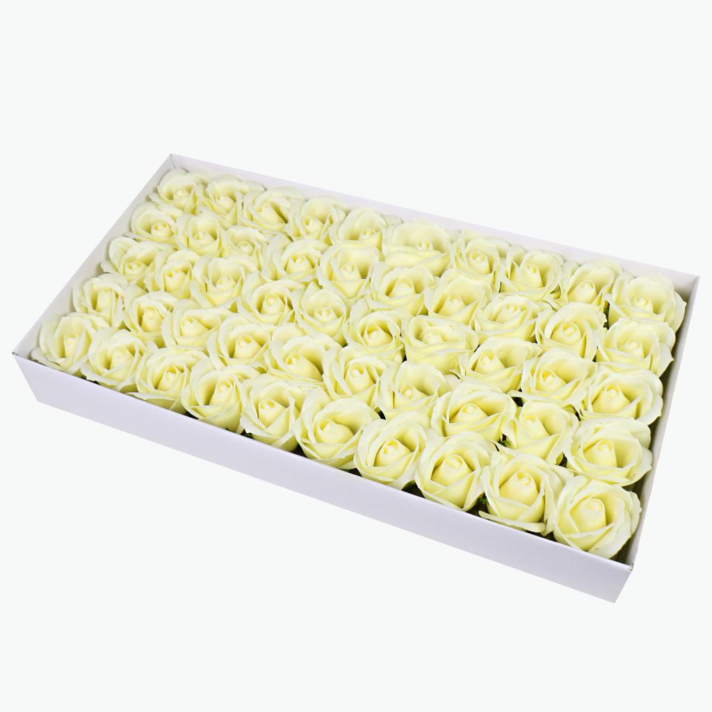 50Pcs Artificial Flower Roses Heads Dia4.5cm Wedding Decor Flower DIY Handmade Soap Flower Valentine's Day Gift Roses