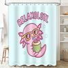 Axolotl Bath Curtain Cute Salamander Shower Curtain Tropical Ocean Theme Bathroom Decor Waterproof Funny Pet Lover Gift