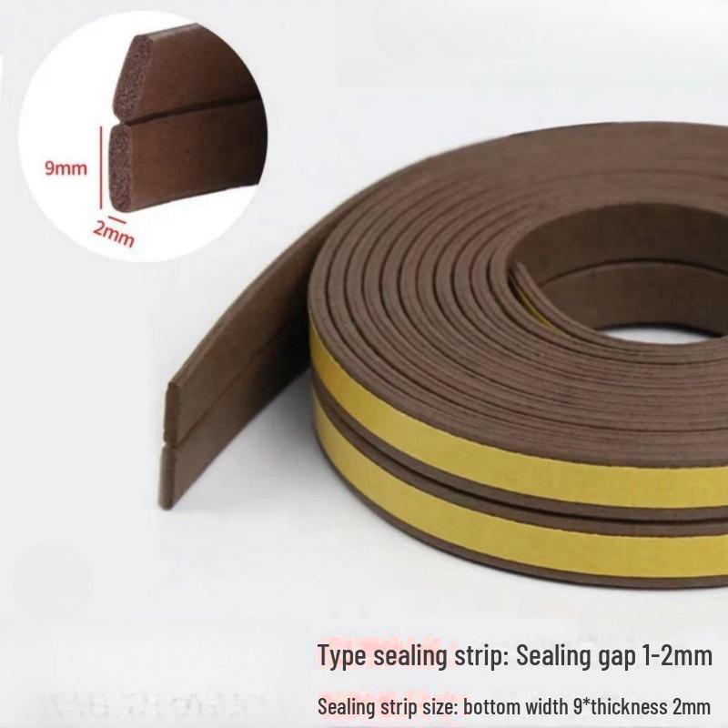 D-Type Self-Adhesive EPDM Rubber Door & Window Insulating Seal: Windproof, Soundproof, Heat Insulation & Anti-Collision Strip.
