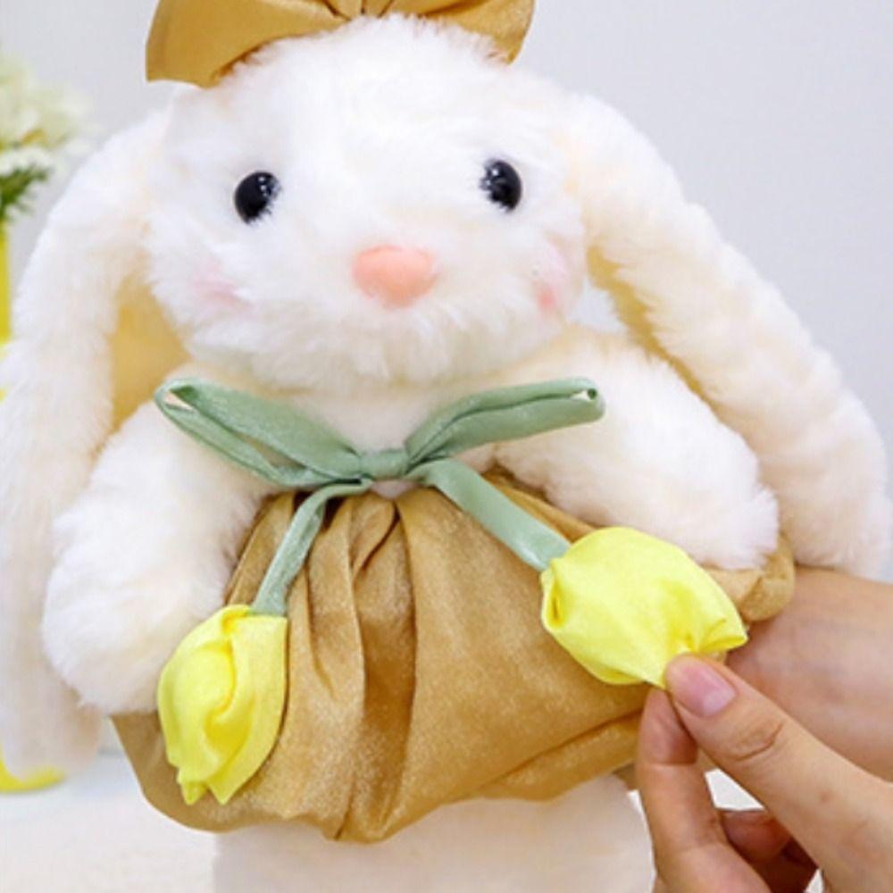 Big Ear Bunny Plush Doll Bow Tie Rabbit Plush Toy Cute Stuffed Animals Rabbit Toy  Birthday Parties