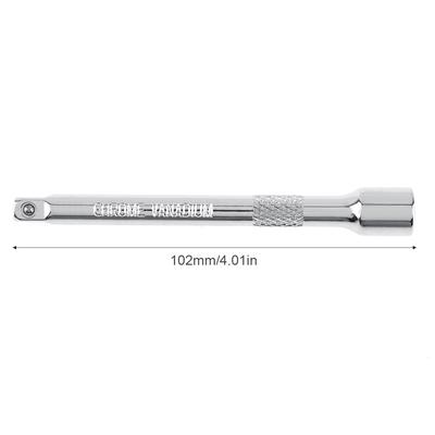 1/4 Chromed Steel Extension Bar 102MM Drive Ratchet Wrench Socket Adapter Power Drill Adapter
