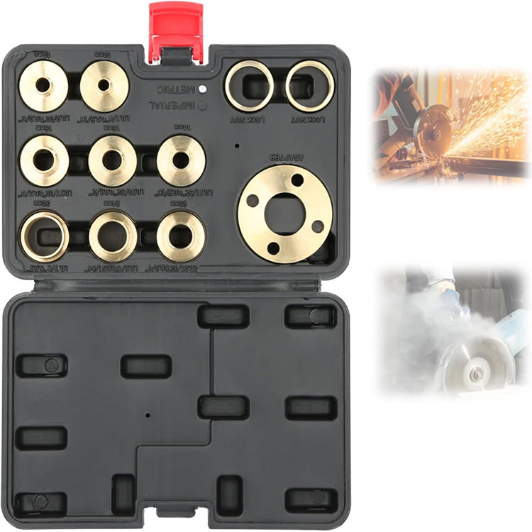 11PCS Brass Router Template Guides Bushing Kit With Lock Nut Adapter Router Guide Accessory Template Guide Bushing Kit