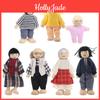 Handgefertigte Holz-Familienpuppen Gelenkig Und Lebensecht Ideal Zum Ausstellen Oder Spielen
