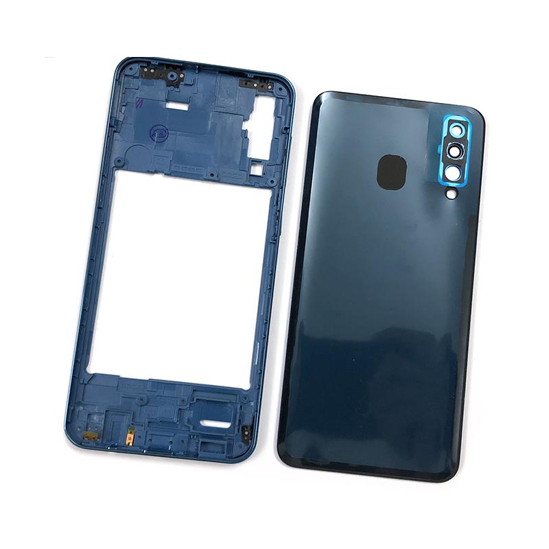 Originale Per Samsung Galaxy A50 2019 A505 A505F A505DS Scocca Telaio Centrale Copertura+Copertura Posteriore Batteria Copertura Posteriore+Lente Fotocamera